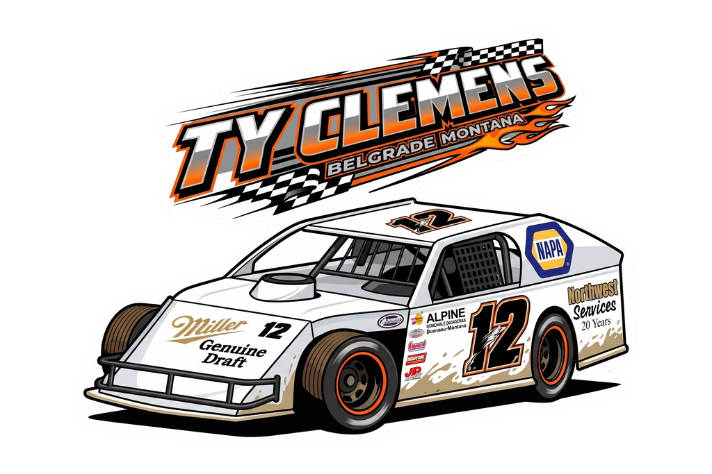 2in RaceBall Stickers