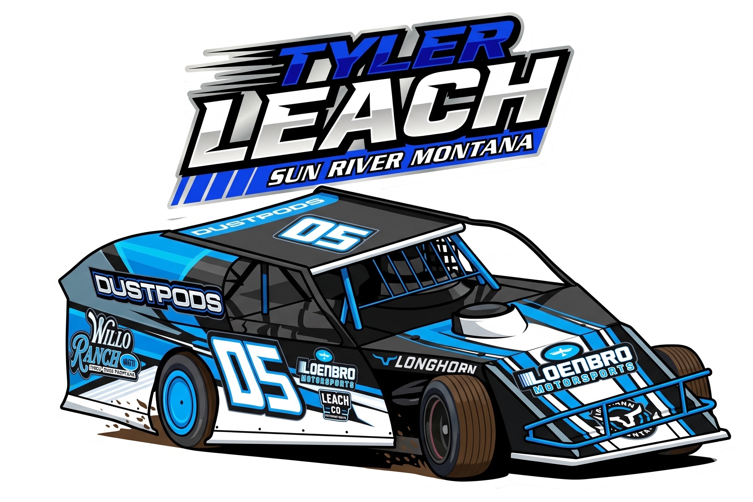 2in RaceBall Stickers