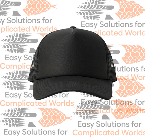 Black and White Foam Front Truckers Cap #1