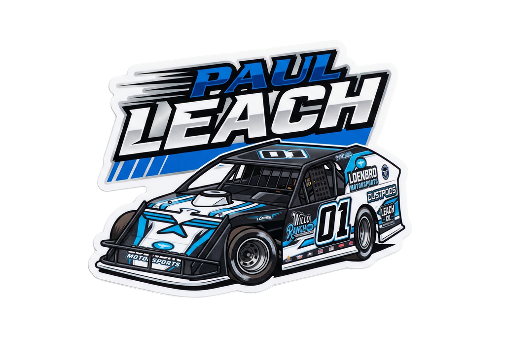 2in RaceBall Stickers