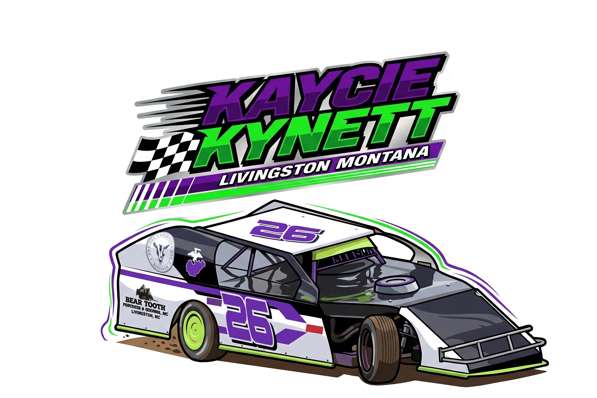 2in RaceBall Stickers