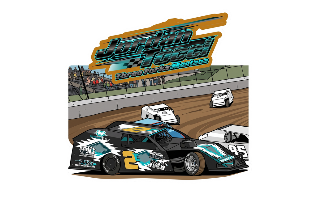 2in RaceBall Stickers