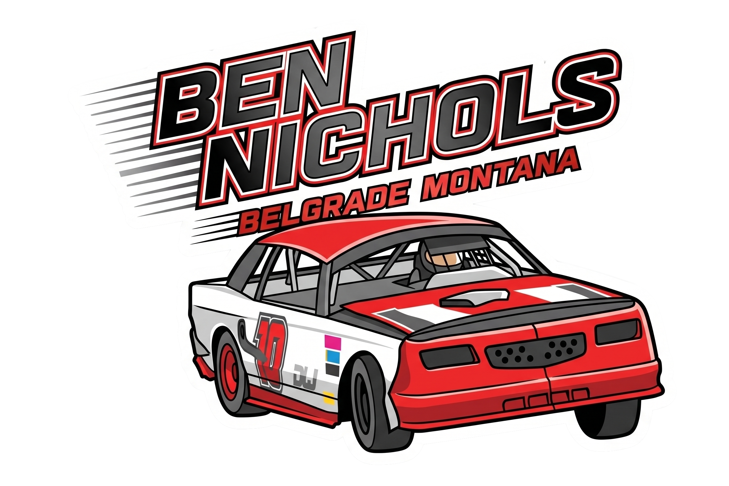2in RaceBall Stickers