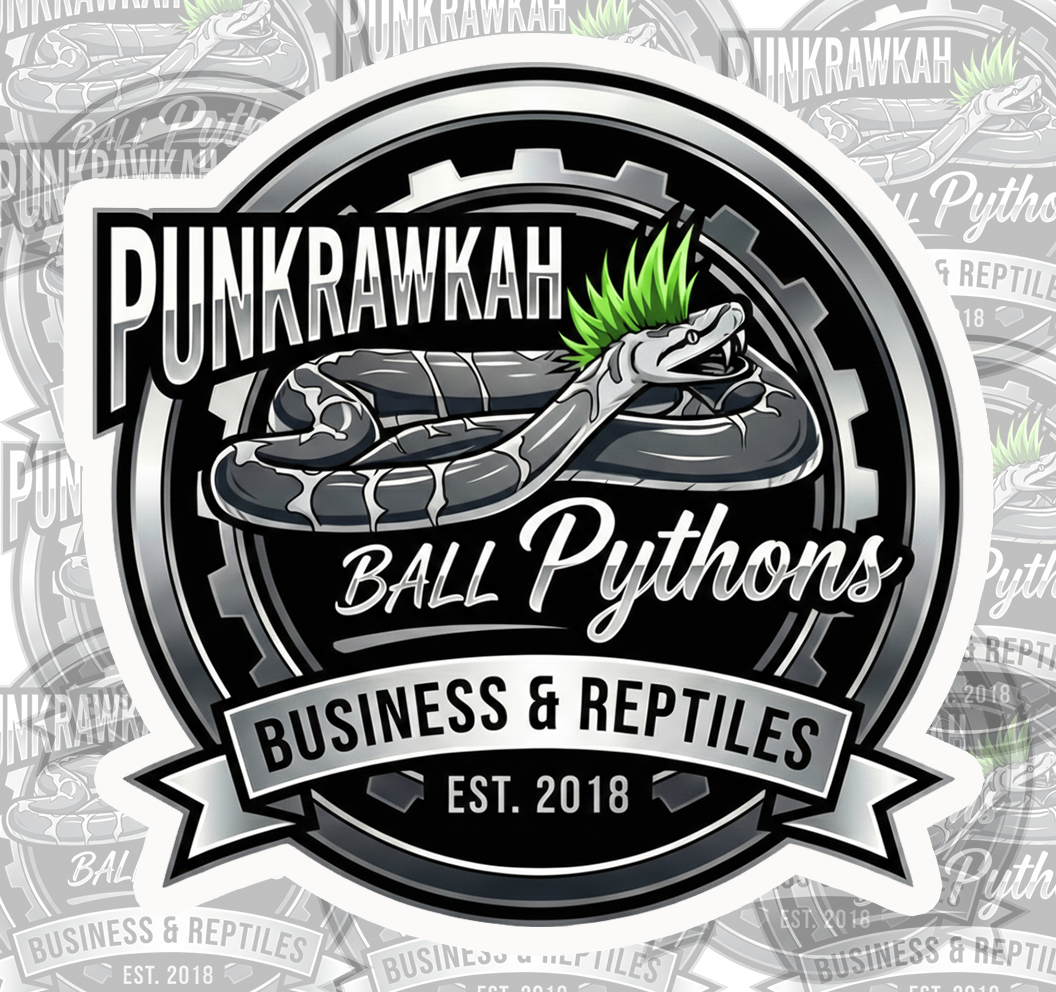 Punkrawkah Ball Pythons Die Cut Sticker