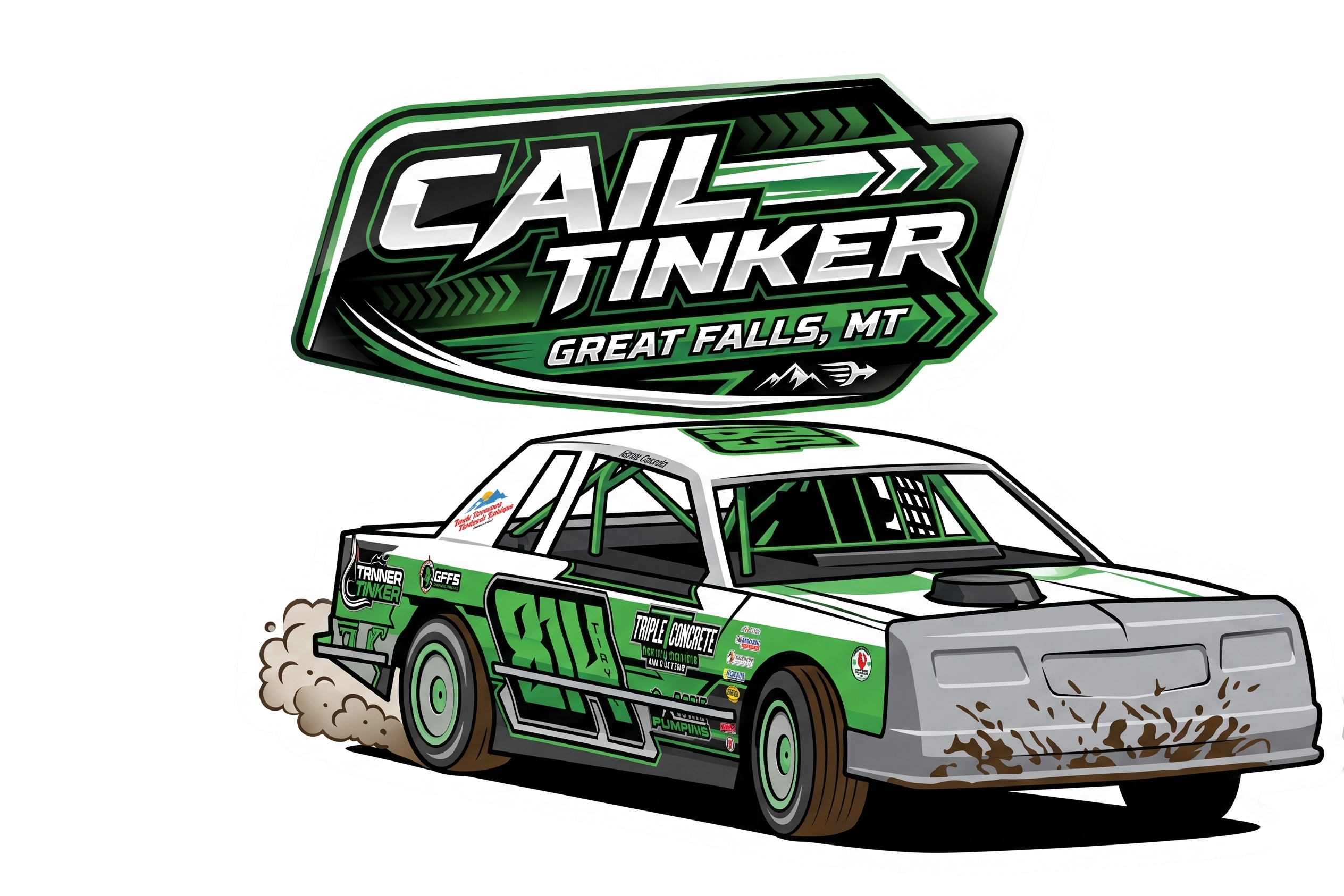 2in RaceBall Stickers