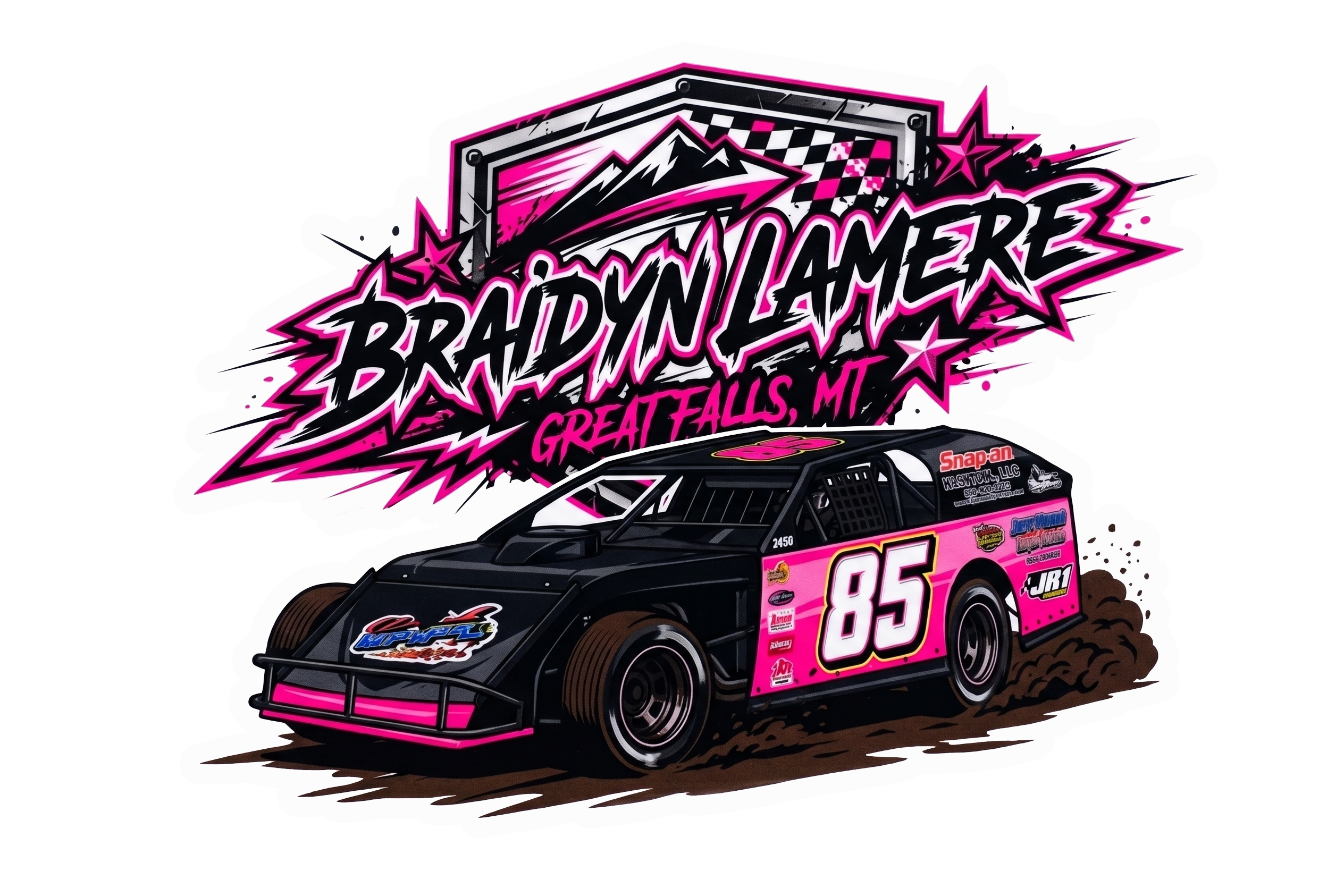 2in RaceBall Stickers