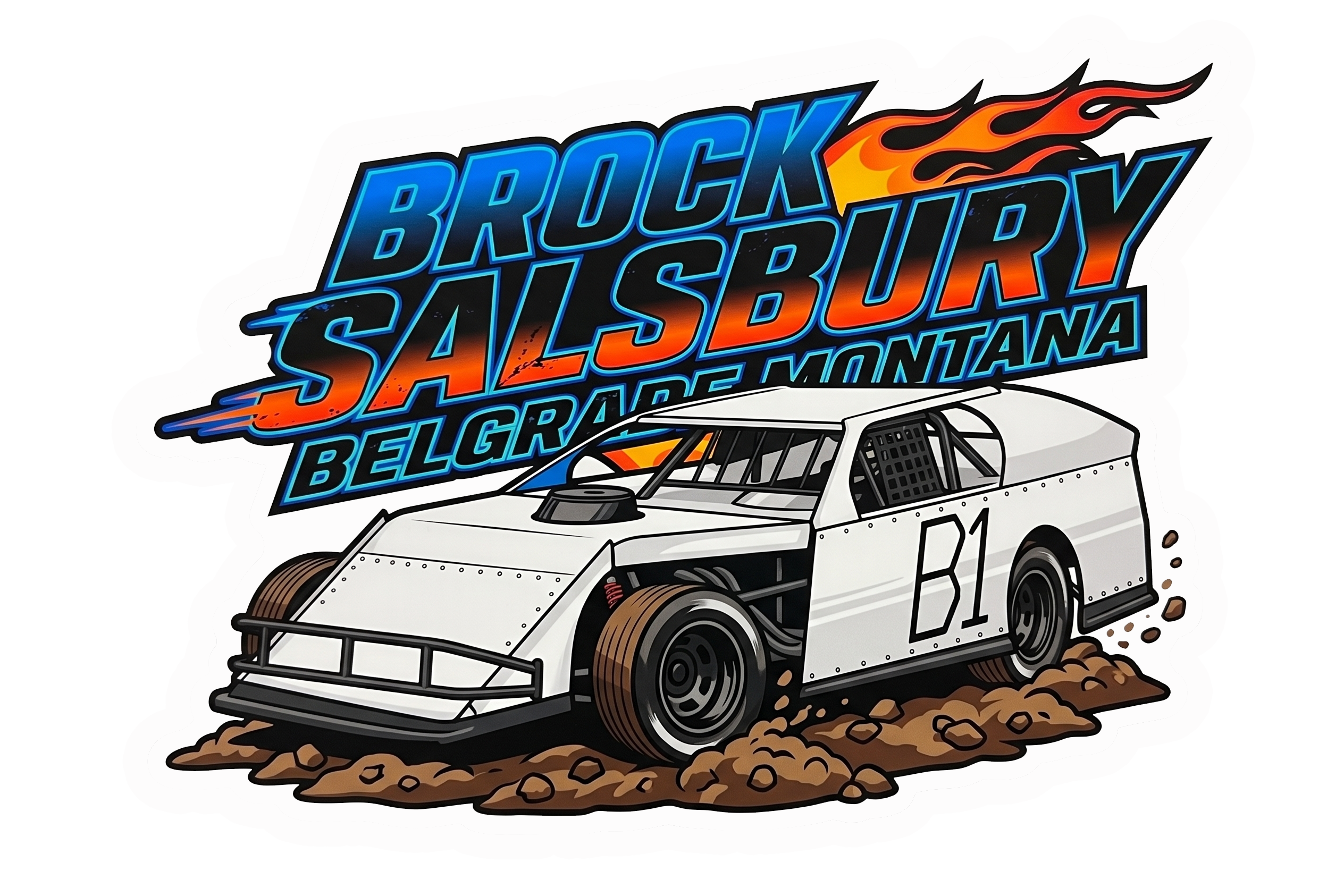 2in RaceBall Stickers