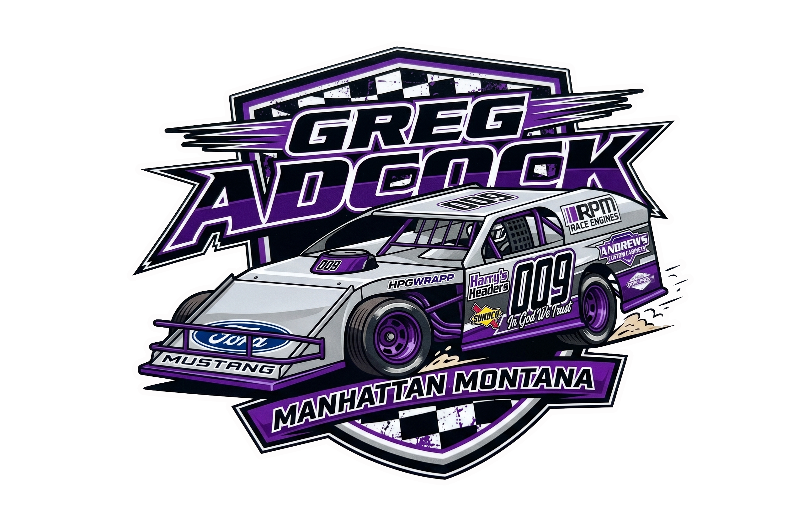 2in RaceBall Stickers