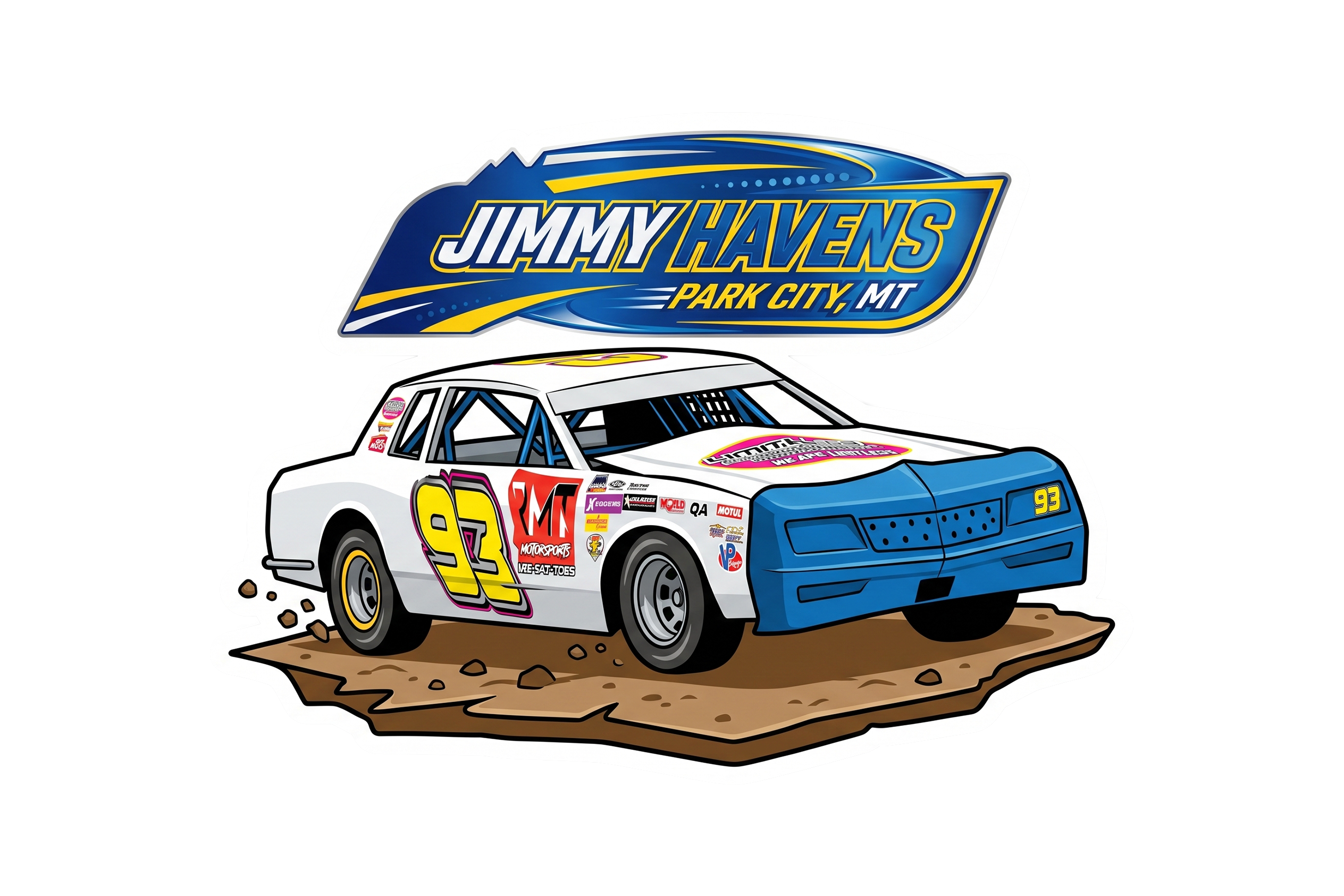2in RaceBall Stickers