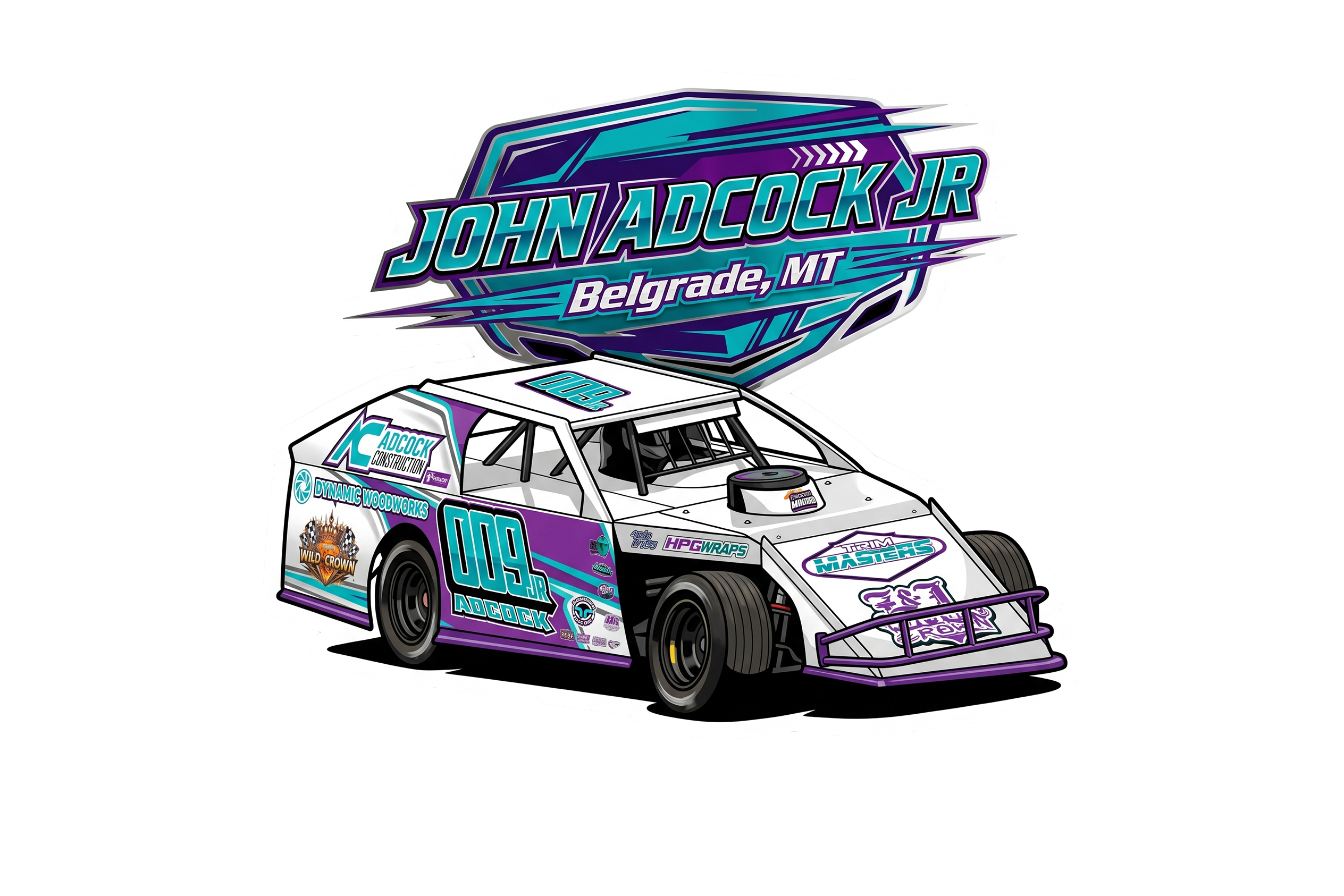 2in RaceBall Stickers