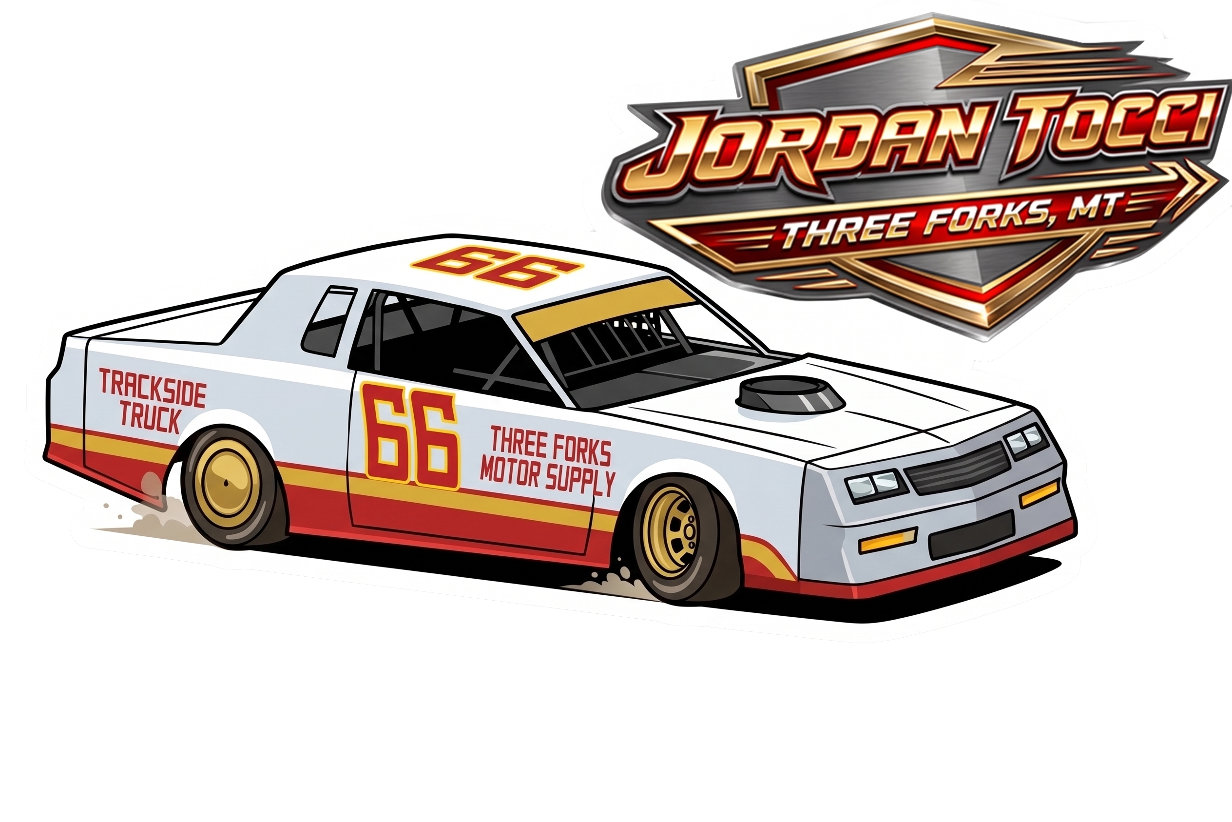 2in RaceBall Stickers