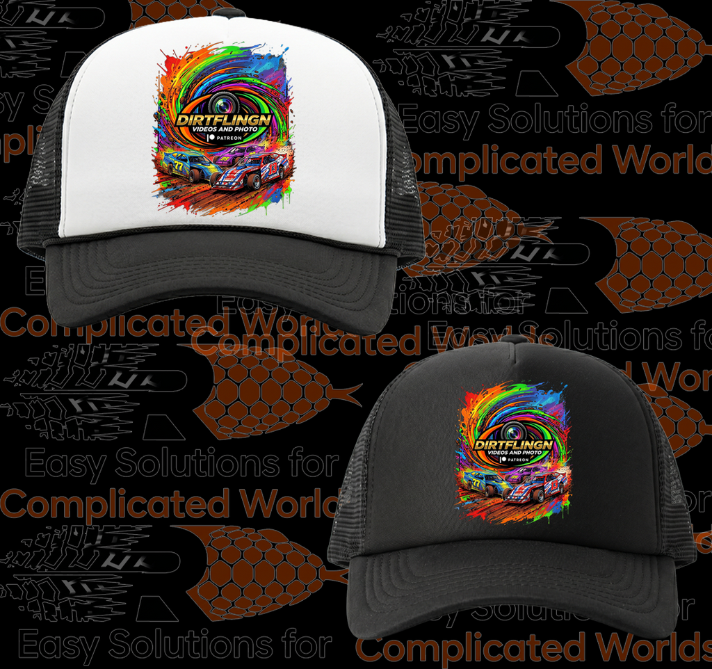 Black and White Foam Front Truckers Cap #1