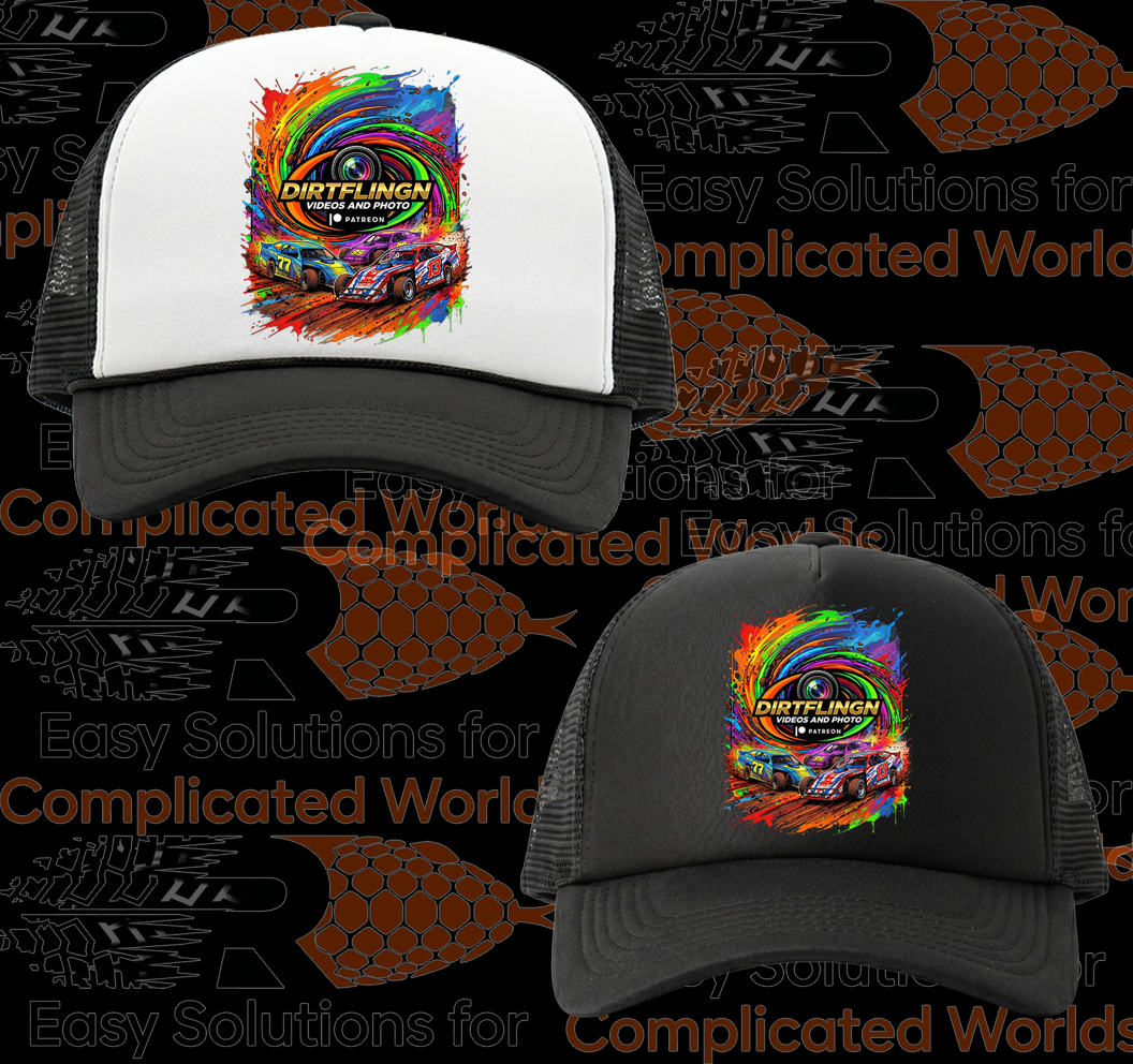 Black and White Foam Front Truckers Cap #1