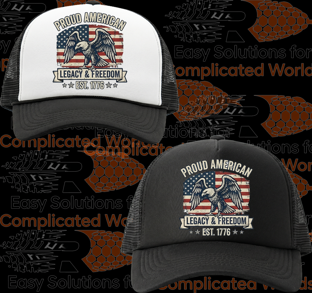 Black and White Foam Front Truckers Cap #12