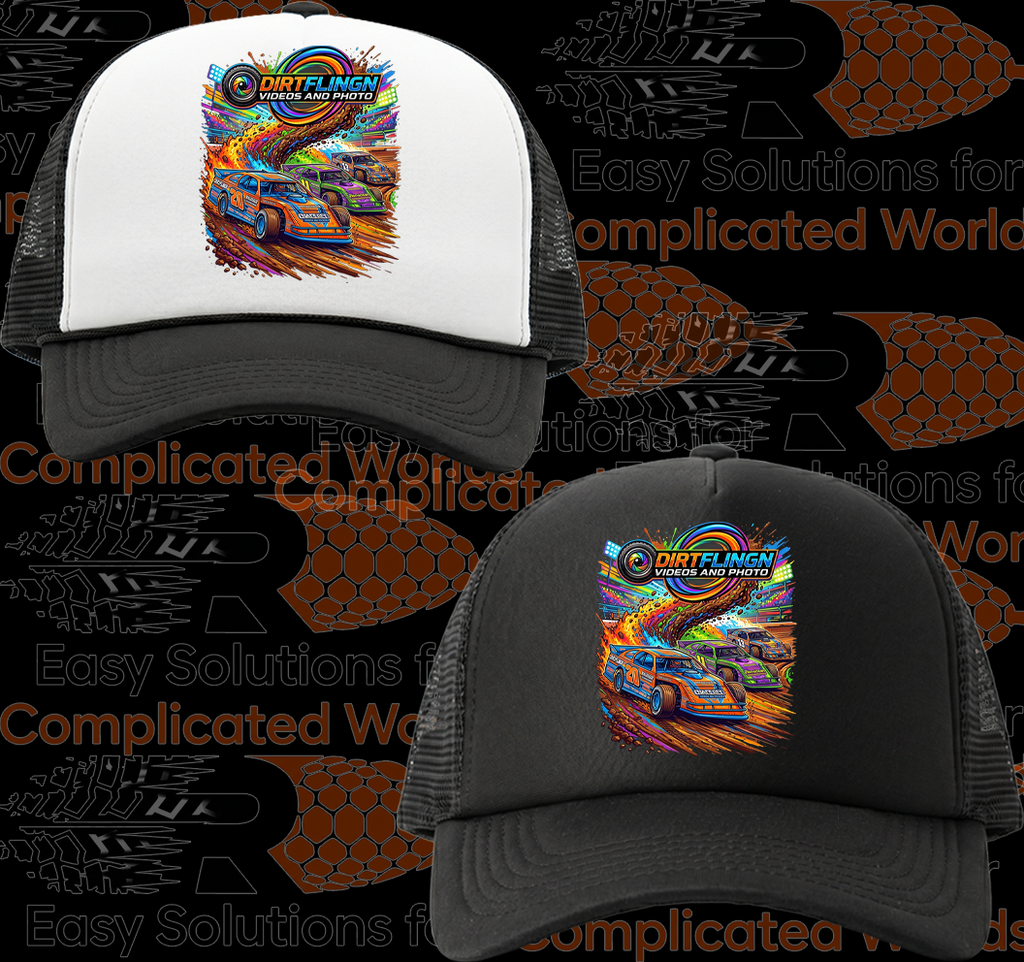 Black and White Foam Front Truckers Cap #4