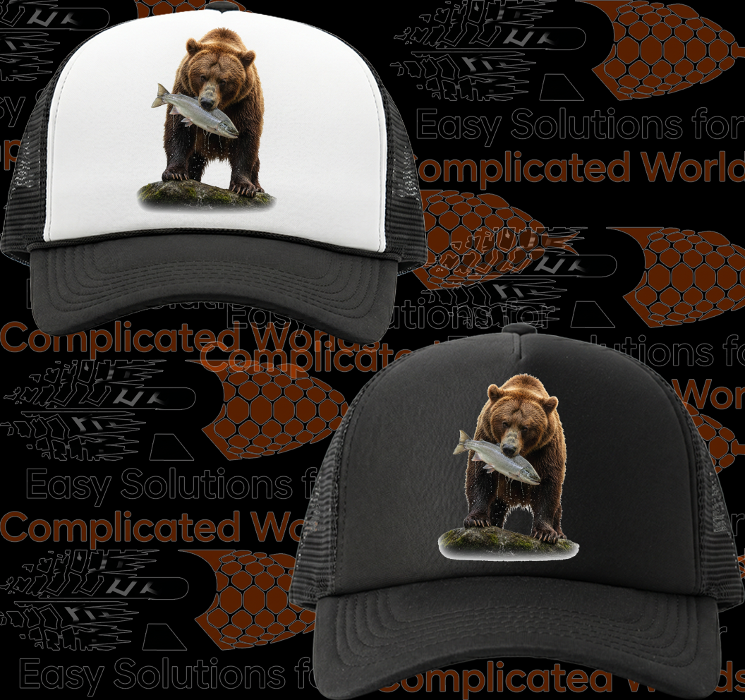 Black and White Foam Front Truckers Cap #61