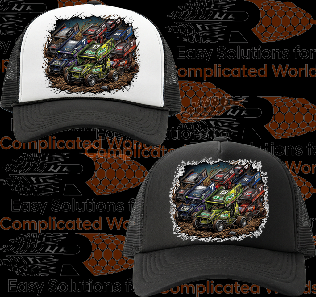 Black and White Foam Front Truckers Cap #62