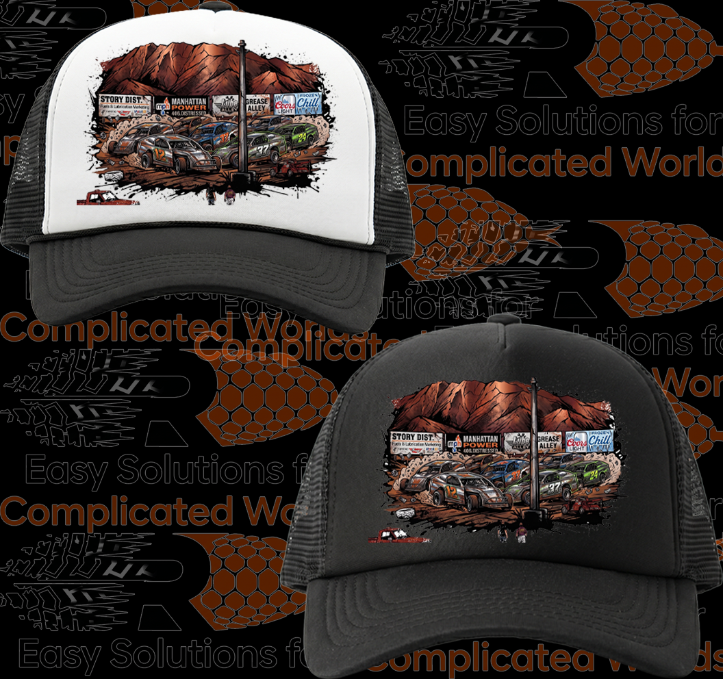 Black and White Foam Front Truckers Cap #63