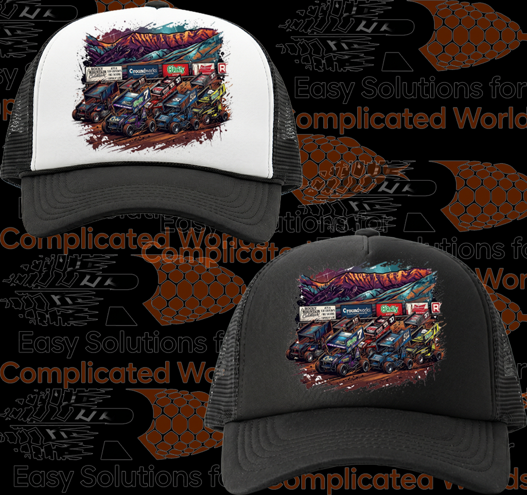 Black and White Foam Front Truckers Cap #64