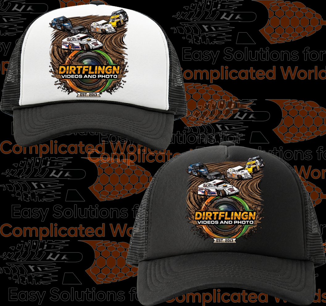 Black and White Foam Front Truckers Cap #65