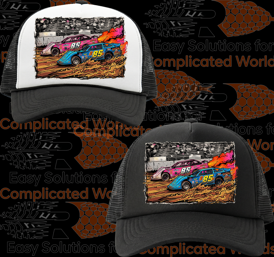 Black and White Foam Front Truckers Cap #66