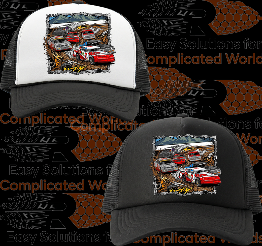 Black and White Foam Front Truckers Cap #67