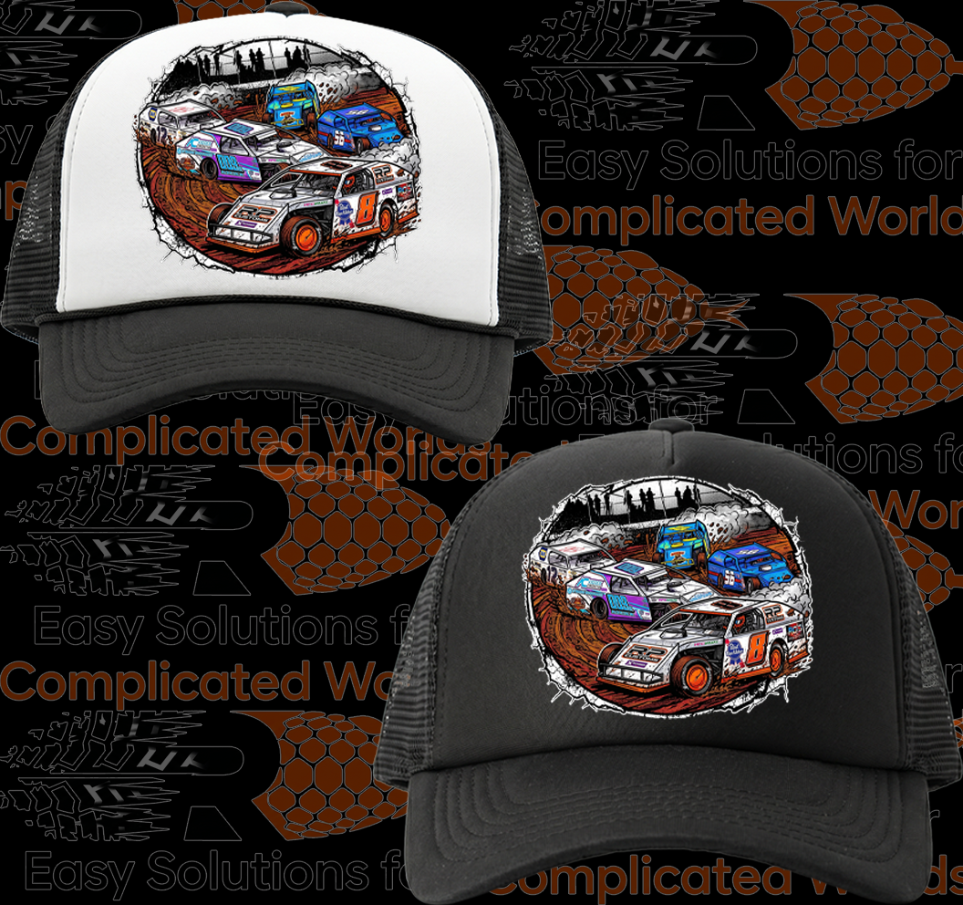 Black and White Foam Front Truckers Cap #68