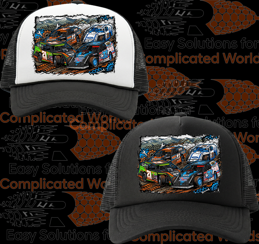 Black and White Foam Front Truckers Cap #69