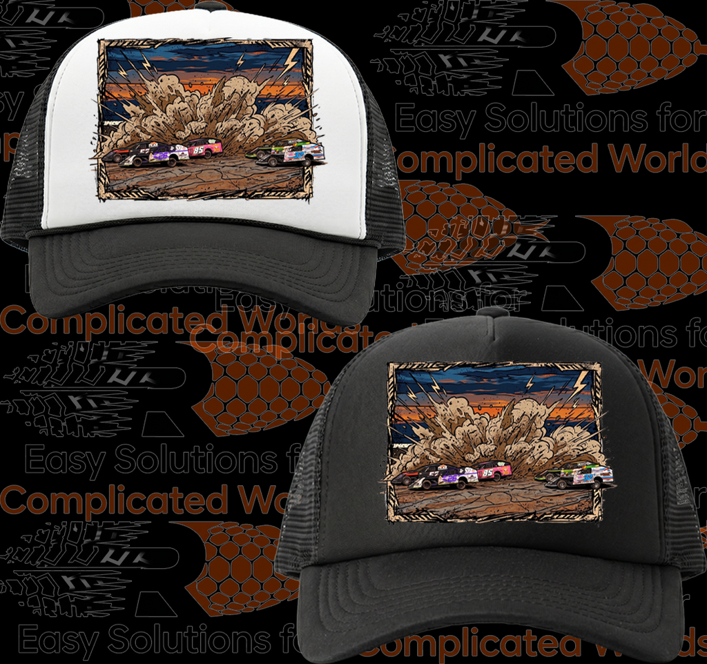 Black and White Foam Front Truckers Cap #70