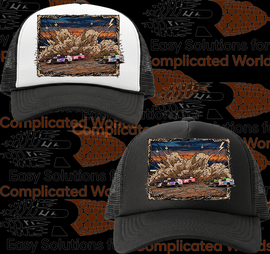 Black and White Foam Front Truckers Cap #70