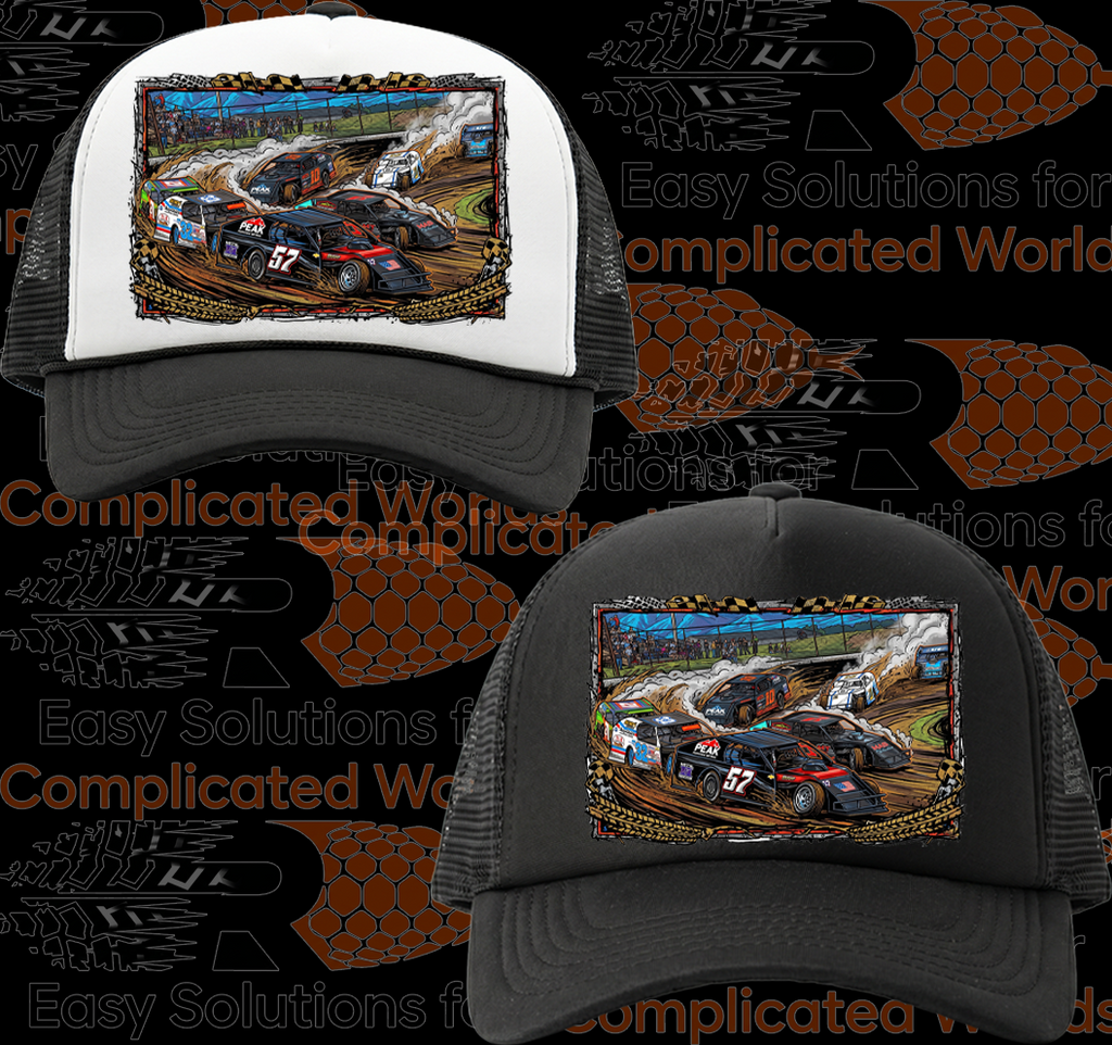 Black and White Foam Front Truckers Cap #71