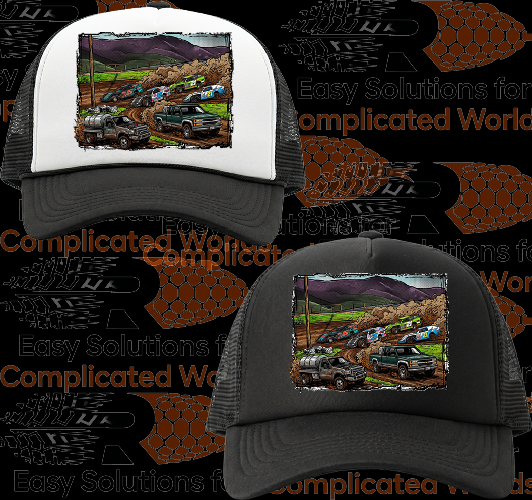 Black and White Foam Front Truckers Cap #73