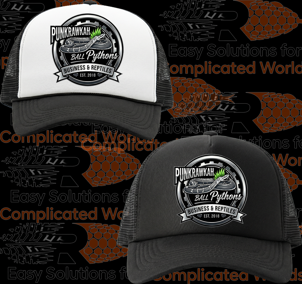Black and White Foam Front Truckers Cap #78